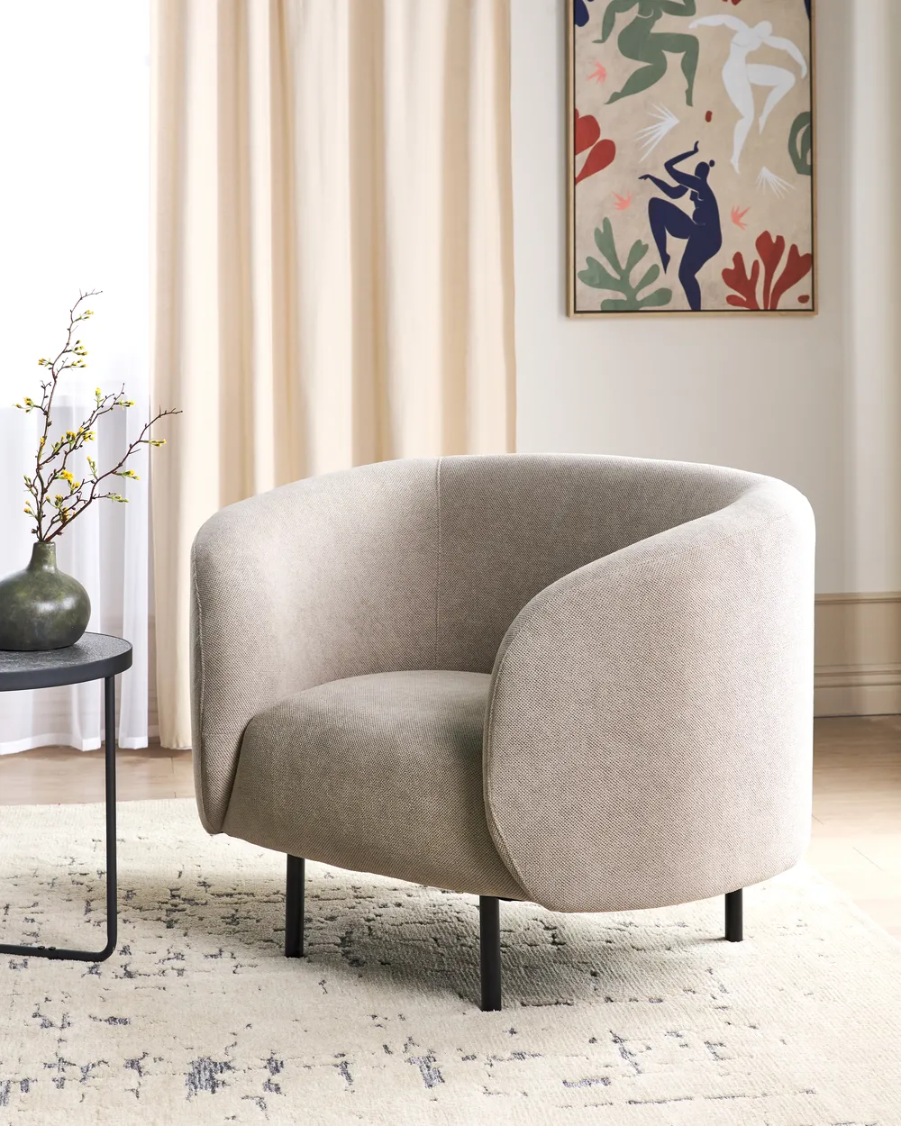 Armchair LOEN Fabric Taupe