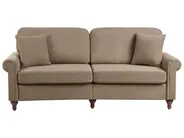 Sofa 3 Seater GINNERUP Fabric Brown_1035481