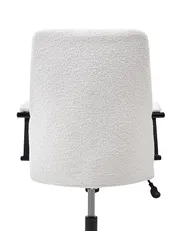 Kontorsstol CAROGA Bouclé Vit_1059327