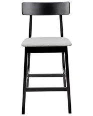 Set of 2 Bar Chairs ISANTI Wood Black/ Grey_945378
