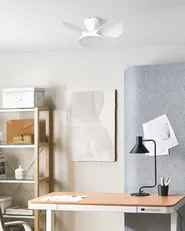 Ceiling Fan with Light PUNTI with Remote LED White_1032115