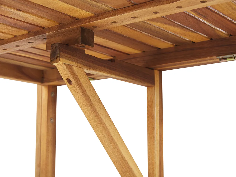 Balcony Table UDINE 70 cm 69 cm Acacia Wood Brown_810154