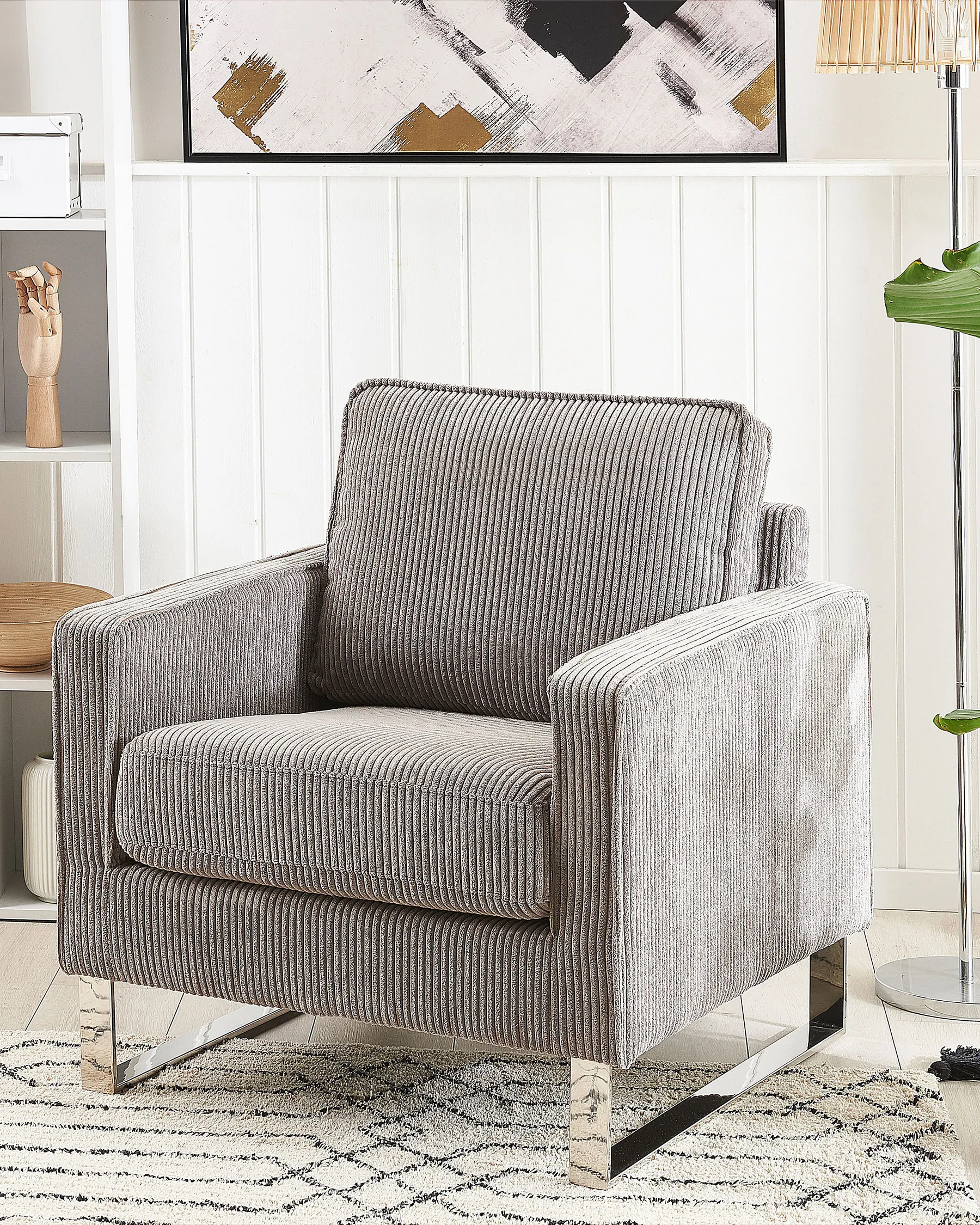 Armchair VIND Corduroy Light Grey_791757