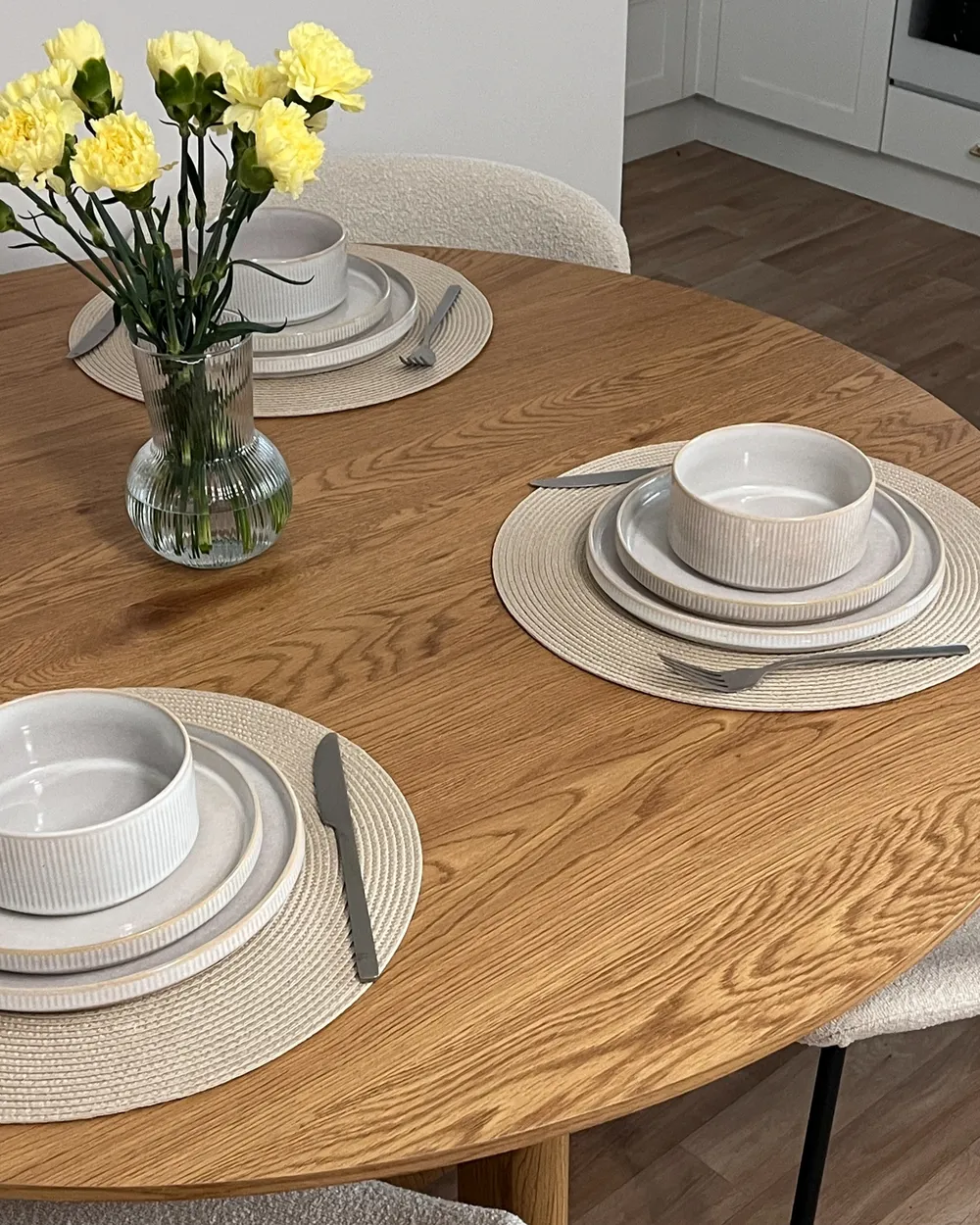 Set of 24 Dinnerware SPIKENARD Stoneware Off-White_1017922
