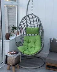 Hanging Chair with Stand ARPINO PE Rattan Beige_771812