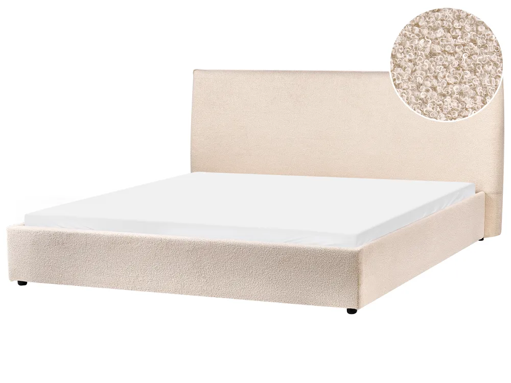 Waterbed Boucle LAVAUR 180 x 200 cm (EU Super King) Beige