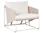 Garden Sofa Set 3 Seater PONTE Metal Light Beige_1013352