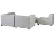 Garden Sofa with Ottoman 4 Seater AREZZO Modular Light Grey_867508