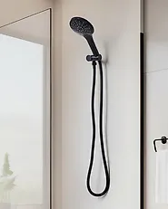 Shower Head and Hose Kit IQUIRA 4-function Black_1184096