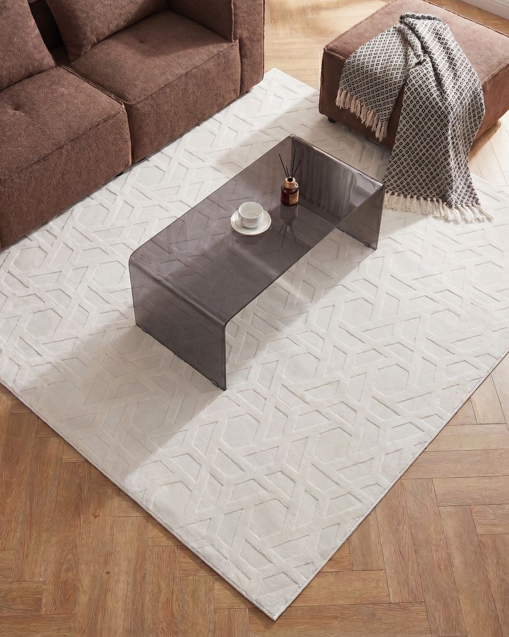 Rug ANTERO Off-White 160 x 230 cm