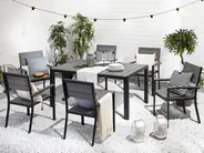 Garden Dining Table COMO 150 cm 90 cm Grey_743885