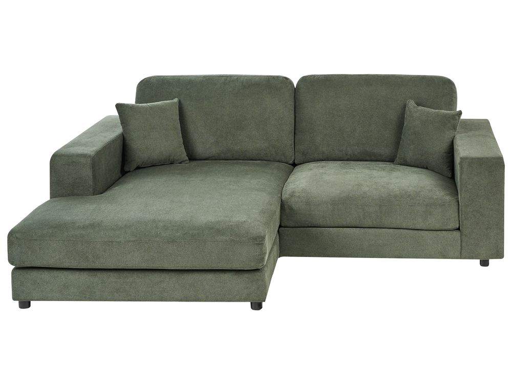 Corner Sofa LOFOTEN Fabric Green Right Hand