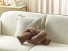 Throw Cushion GLADIOLUS 172 x 14 cm Boucle Brown Solid