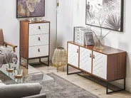 3 Drawer Chest NUEVA Dark Brown/ White_790182