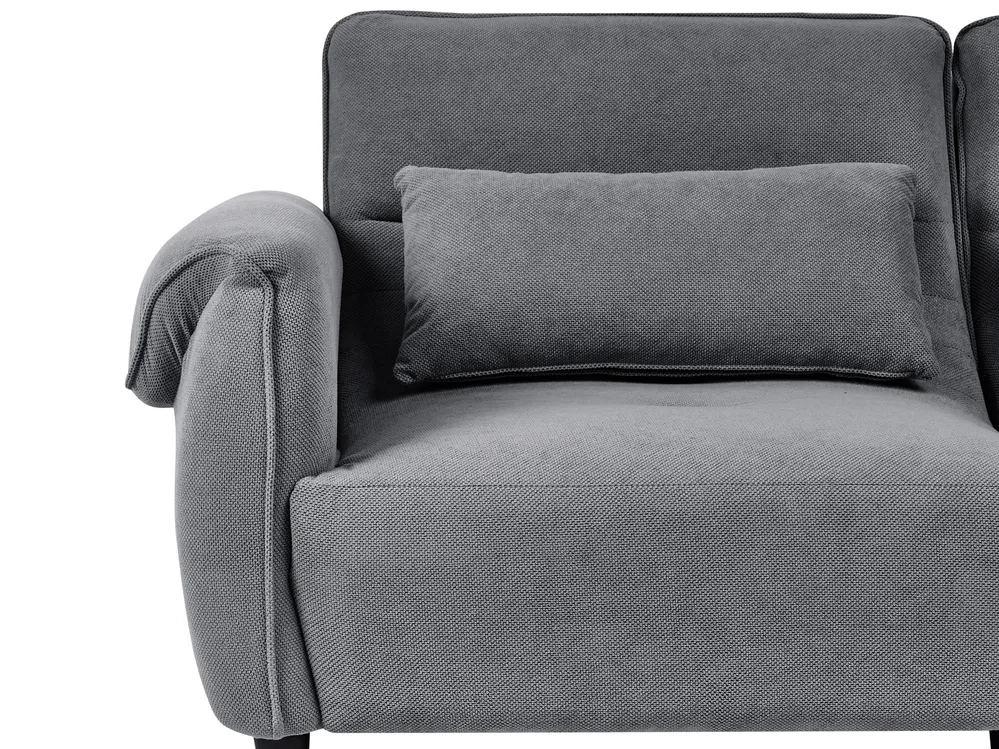 Sofa 3 Seater WETLAN Fabric Dark Grey_1011937