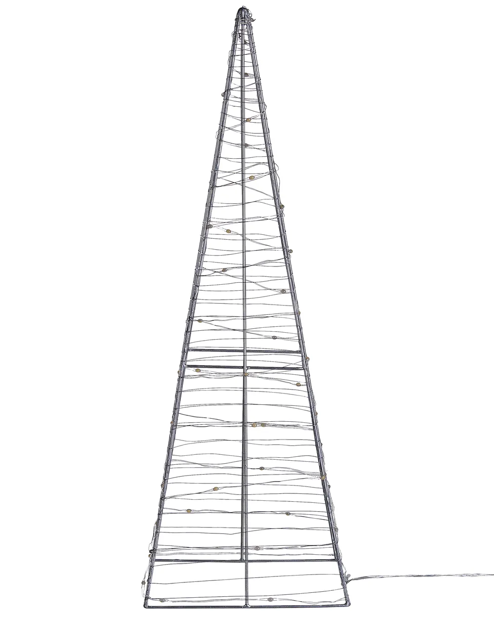 Ulkokoriste LED-valo PUKSALA 60 cm Joulukuusi Hopea_812476