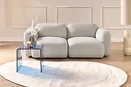 Sofa 3 Seater AFOSS Fabric Light Beige_1174019