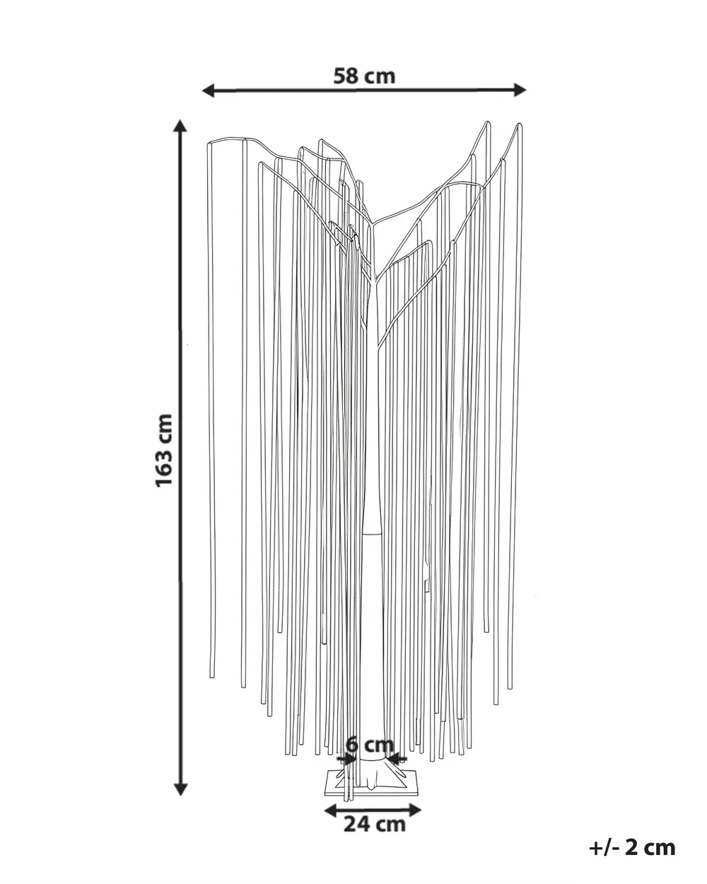 Utomhusdekoration LED BOREN 163 cm Träd Flerfärgad_1015505