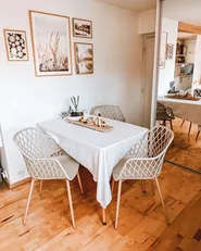 Ruokatuolisetti 2 kpl NASHUA Beige_918294