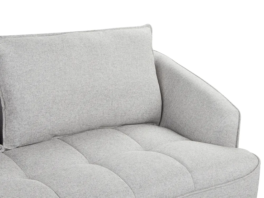 Sofa 3 Seater HOBRO Fabric Light Grey_949652