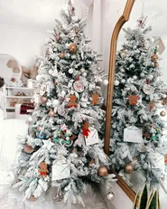 Artificial Snowy Christmas Tree TOMICHI 210 cm White_897018