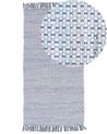 Rug BESNI Grey 80 x 150 cm Cotton