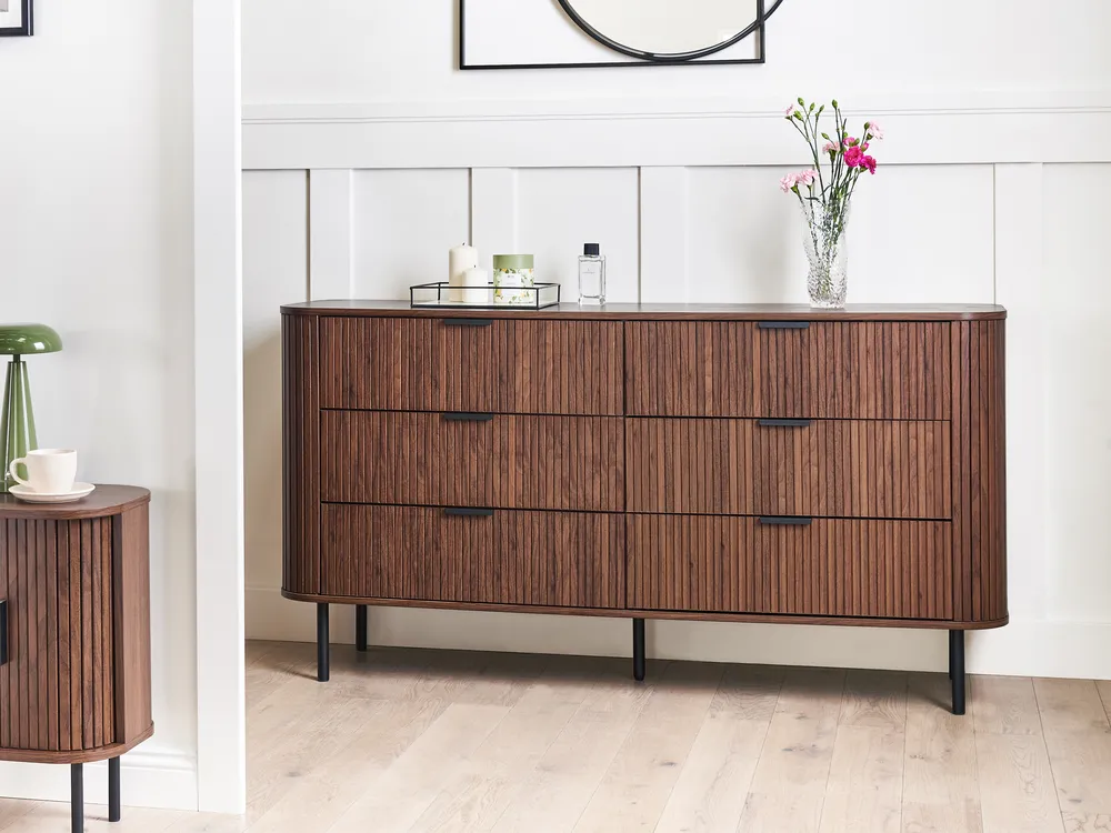 6 Drawer Chest BRADLEY Dark Brown