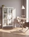 Glass Display Cabinet NASH 90 cm Metal White