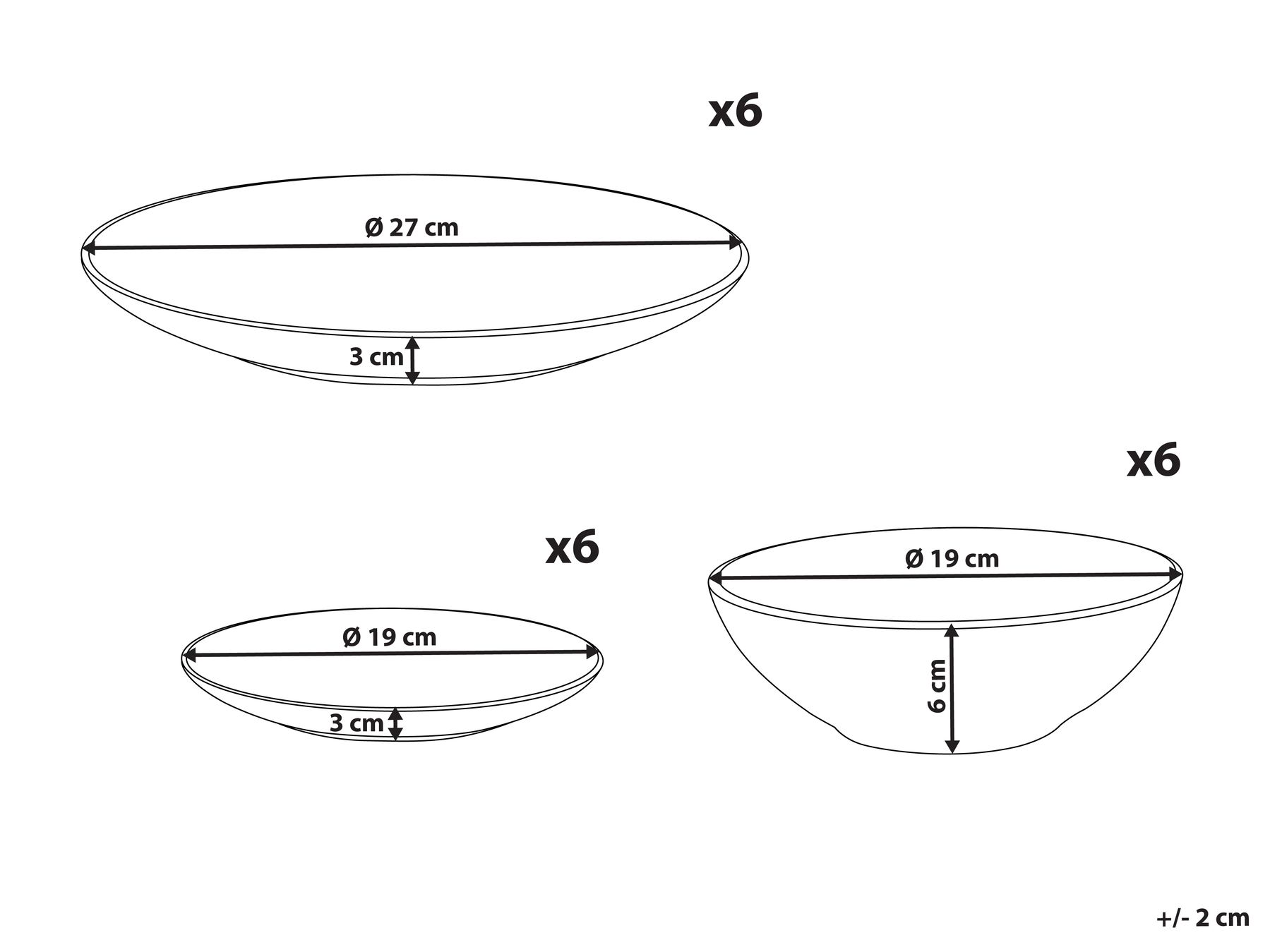Set of 18 Dinnerware VIVANI Stoneware Grey_1041893