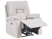 Soffgrupp med elektrisk reclinerfunktion 6-sits BERGEN med USB-port Sammet Ljusbeige_1064829