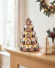 Joulukoriste LED-valo KELLOKOSKI 45 cm Vaaleanruskea_1175943