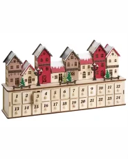 Julpynt LED VISTERFLO 24 cm Adventskalender Ljusbrun_1017221