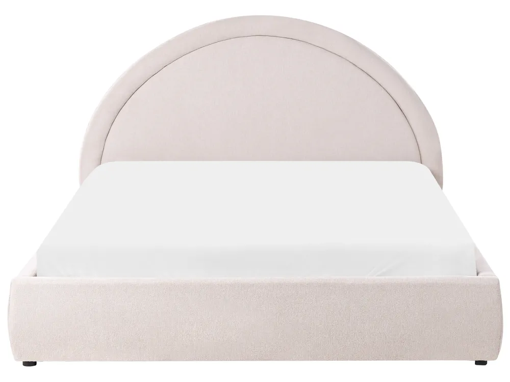 Ottoman Bed MOUZON Fabric Light Beige 160 x 200 cm (EU King Size)_1019480