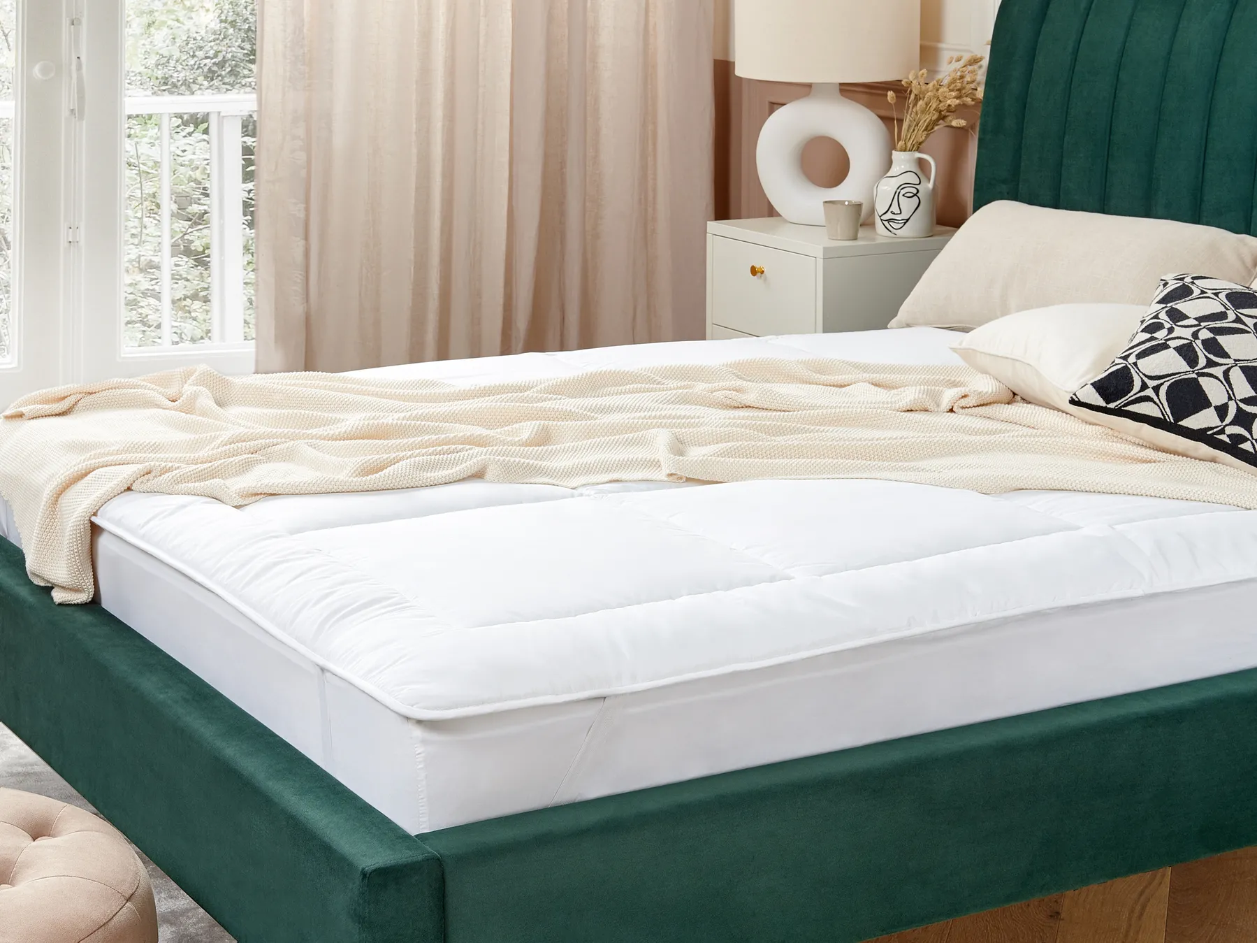 Polyester Mattress Topper AIZKORRI 180 x 200 cm (Super King Size)_687249
