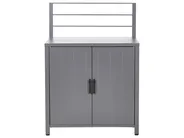 4 Piece Outdoor Kitchen Set with Sink VIGGIANO Grey Metal_981033
