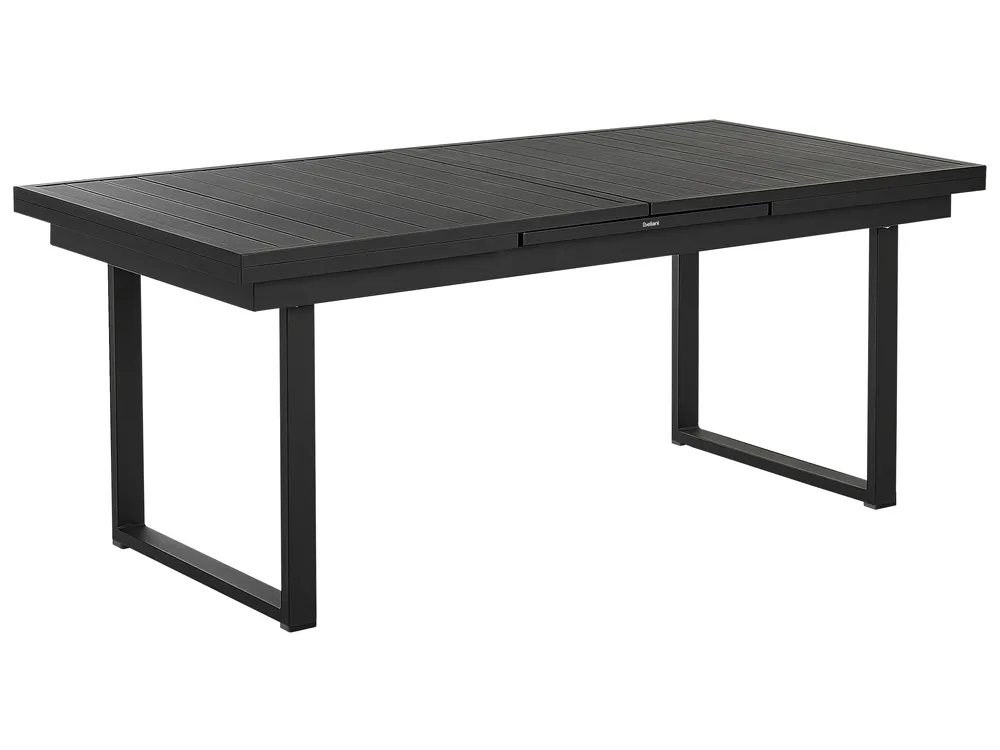 Extending Garden Dining Table VALCANETTO 180/240 cm 90 cm Metal Black_842912