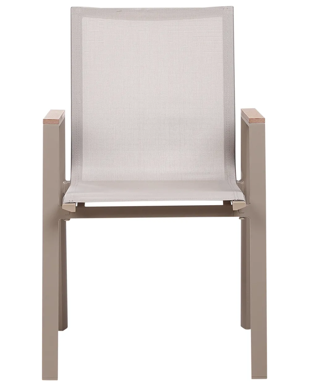 Set med 4 trädgårdsstolar TIANO Metall Taupe_935875