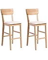 Baarituolisetti 2 kpl AMBLER Puu Vaaleanruskea/beige