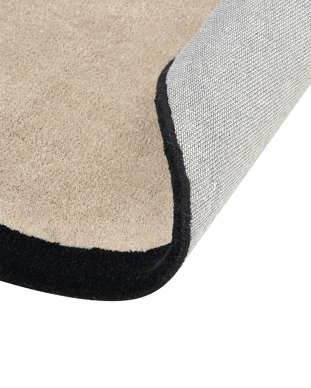 Rug SAKARO Taupe ø 160 cm Wool_1144420