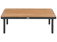 Garden Corner Sofa with Table 5 Seater FIVIZZANO Acacia Wood Dark Grey_1158798