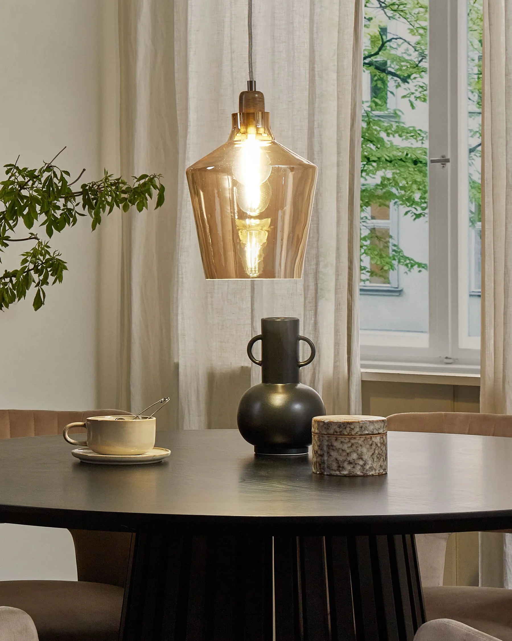 Pendant Lamp SANTON Glass Gold_693997