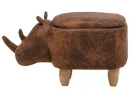 Eläinjakkara säilytystilalla RHINO Sarvikuono Keinonahka Vaaleanruskea_710466