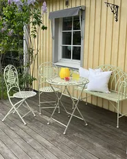 Garden Bench MILAZZO 130 cm Metal Light Green_946586