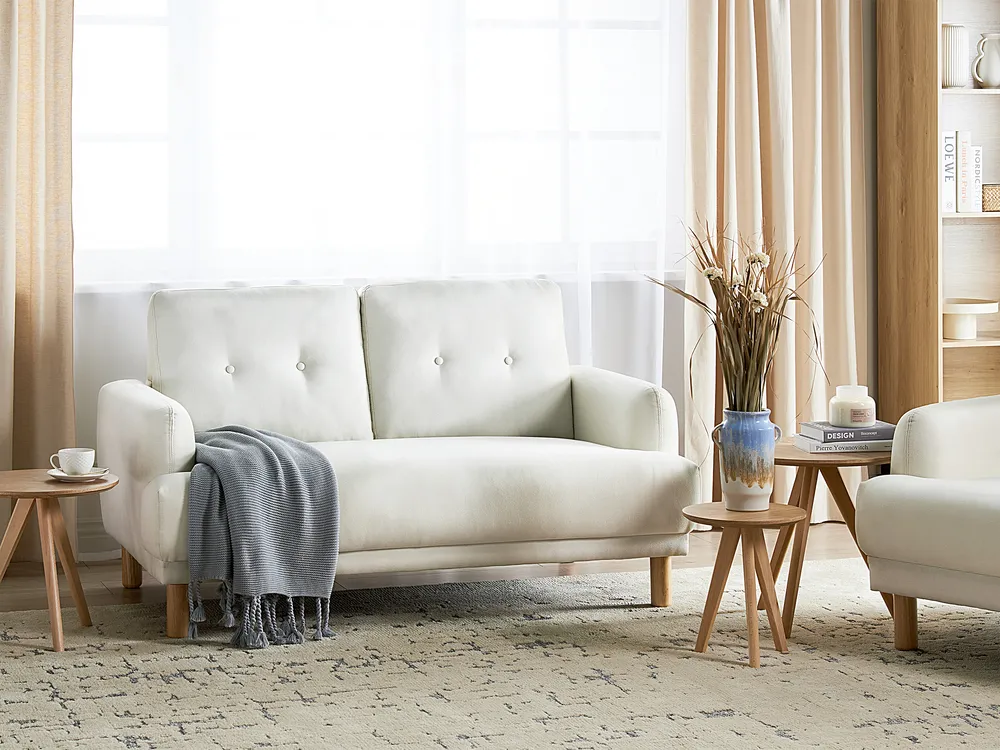 Sofa 2 Seater TUVE Fabric Off-White