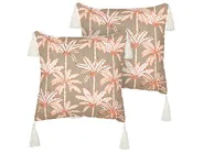 Koristetyynysetti 2 kpl MELOBESIA 45 x 45 cm Puuvilla Monivärinen Kasvikuvio_893014