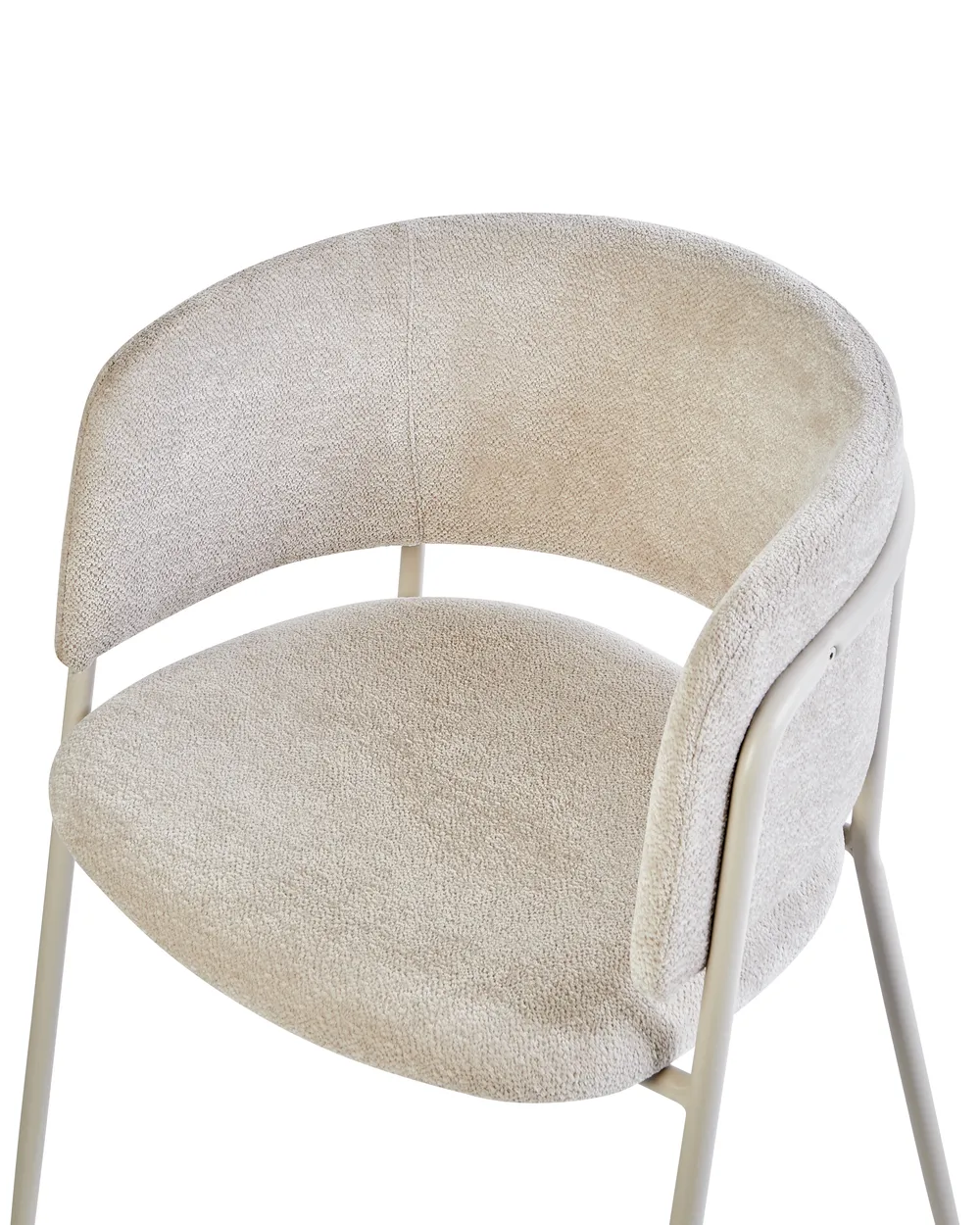Set med 2 matstolar SPRINGER Chenille Ljusbeige_968381