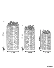 Set med 3 juldekorationer LED KAUSALA 65/55/45 cm Julklappar Brun_1179625