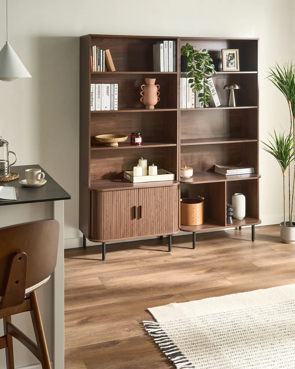 4 Tier Bookcase BRADLEY 180 cm Dark Brown_1073054