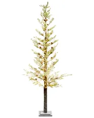 Outdoor Decoration LED GRENIVIK 245 cm Christmas Tree White_1025815