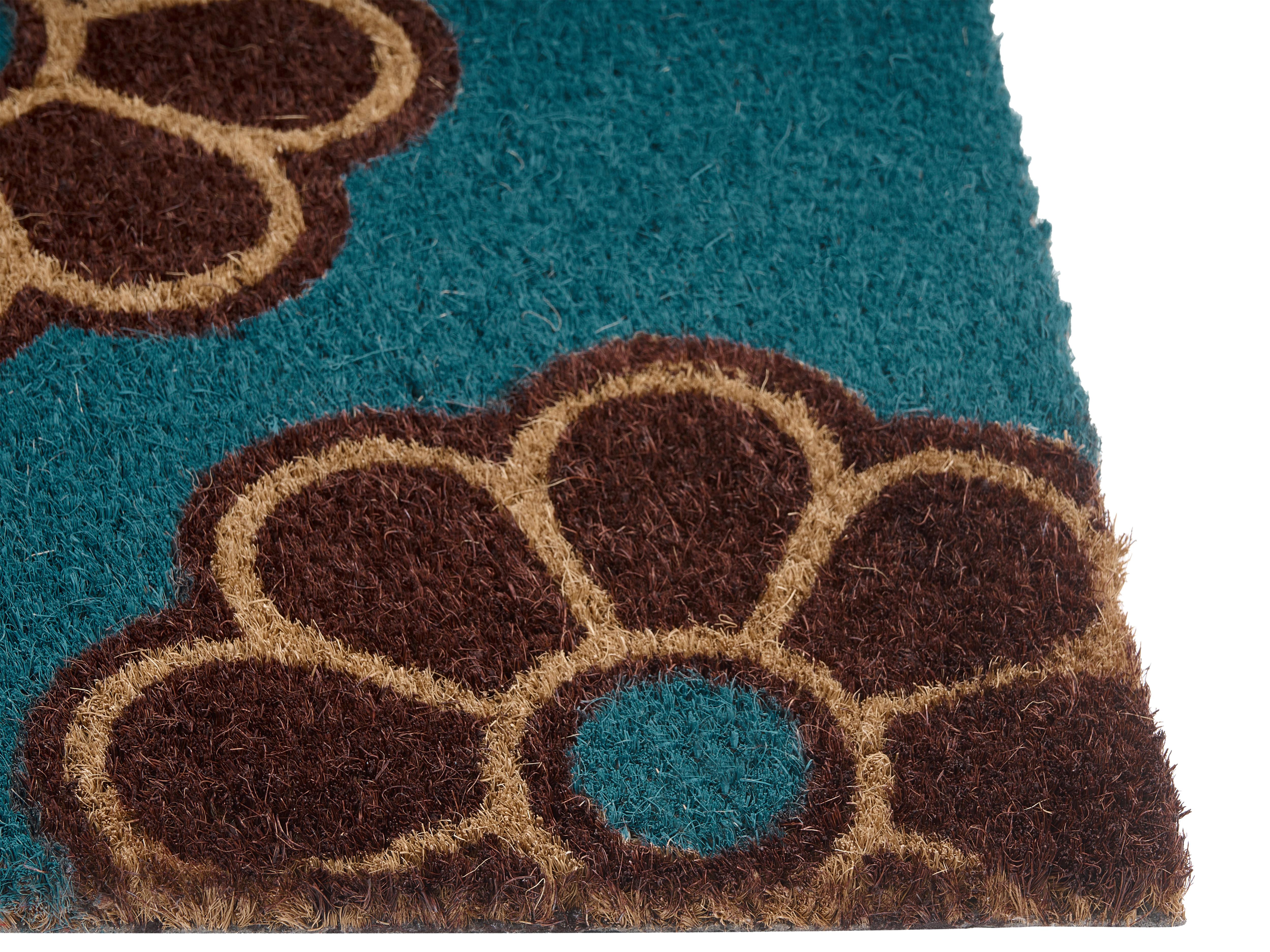 Doormat KULIK Blue 40 x 60 cm Flower Coir_1049684
